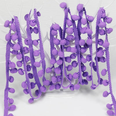 Pompón 18yardas 0.47pulg púrpura accesorio decoración hogar