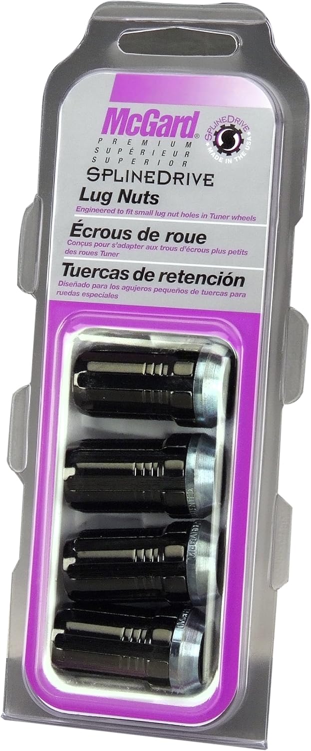 Set 4 tuercas asiento cono M14x1.5 negro