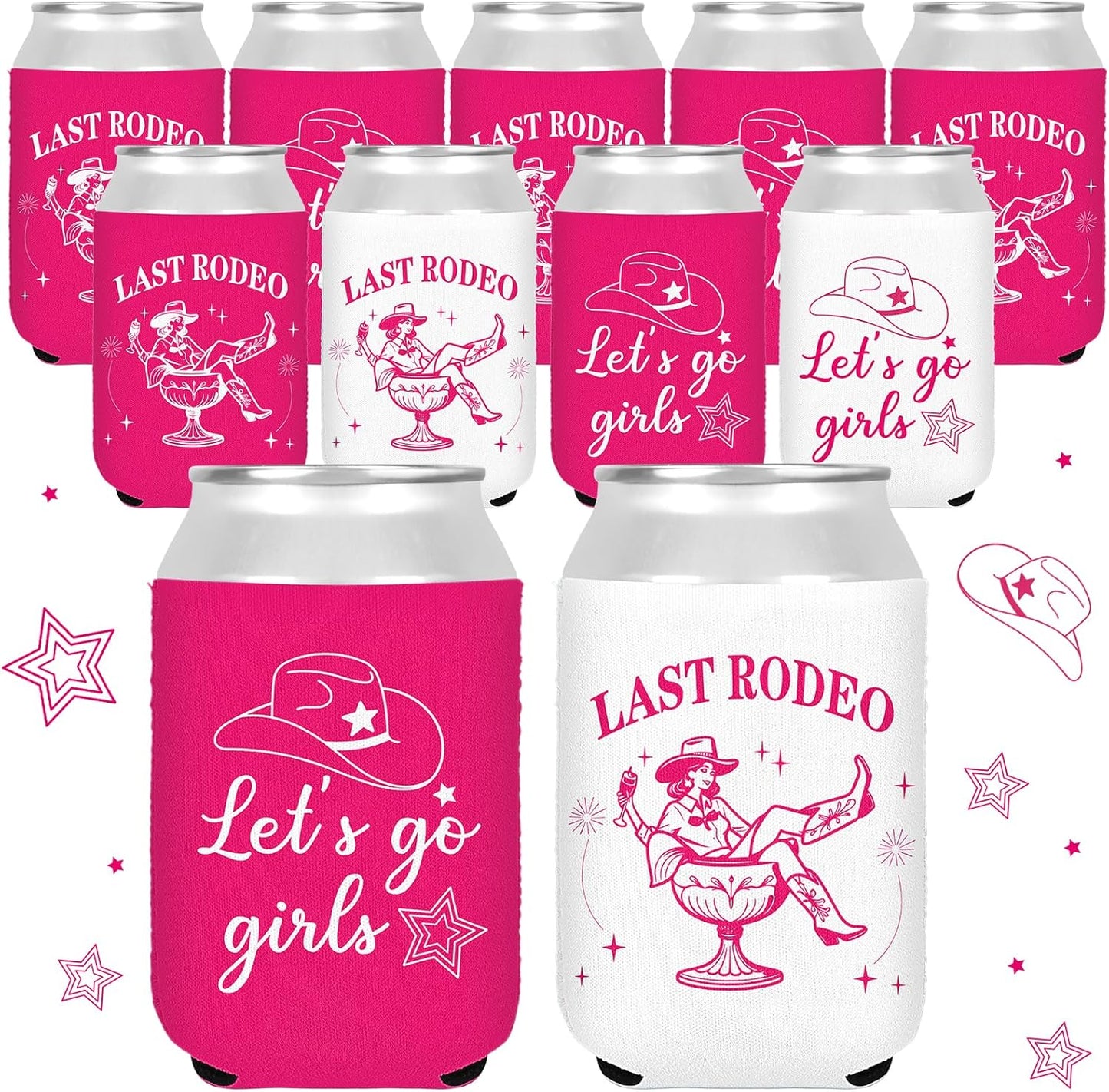 Fundas neopreno 12 oz para latas y botellas reutilizables rosa