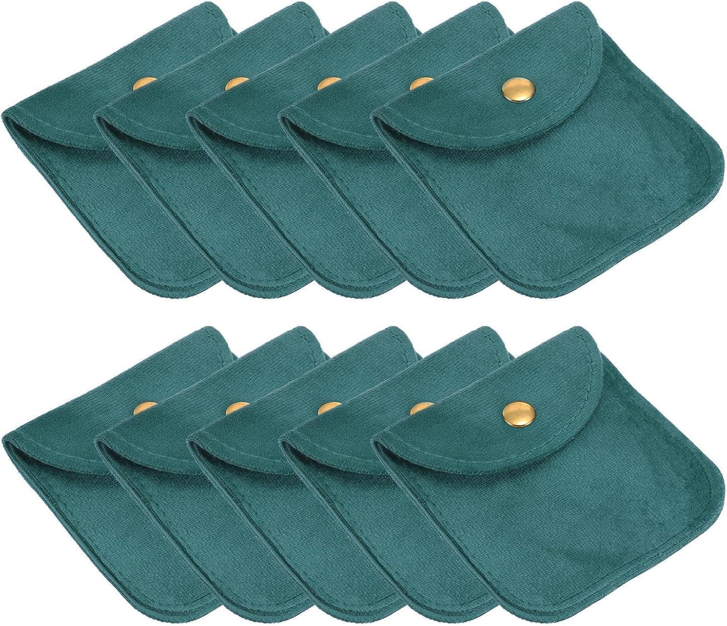 Bolsas terciopelo suave 3x3" con botón 20 pzas azul lago