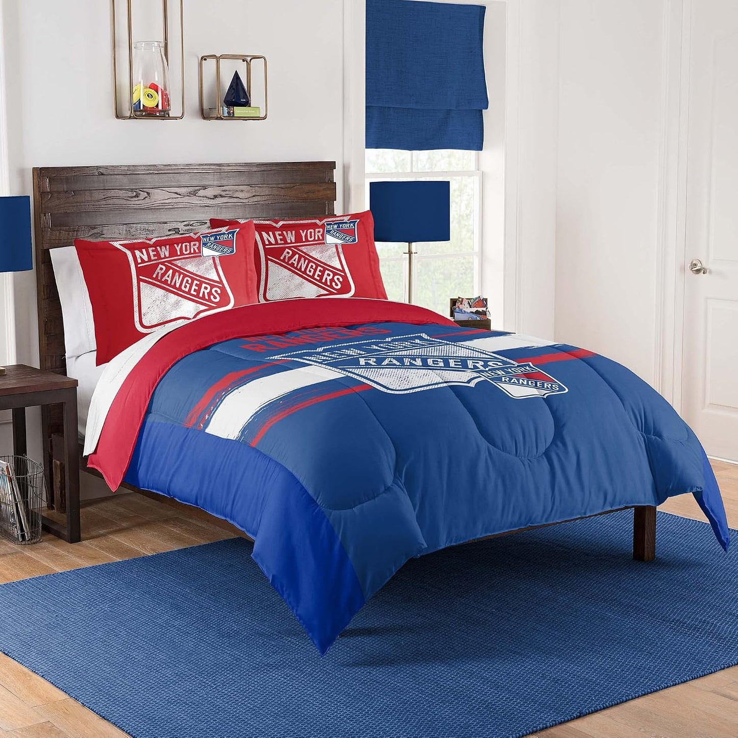 Edredón New York Rangers NHL microfibra full/queen con