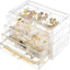 Caja organizadora joyas acrílico 72 rejillas ajustables