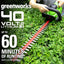 Cortasetos inalámbrico Greenworks 40V 24pulg 1pulg corte