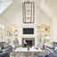 Candelabro 8 luces estilo granja para techos altos