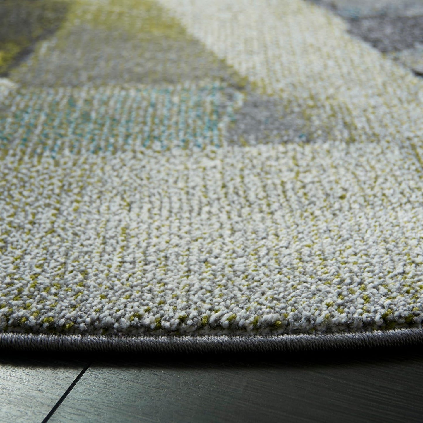 Alfombra redonda 6ft7pulg verde gris antiderrap sala