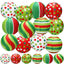 12 Faroles Papel Rojo Verde 8pulg Colgantes Navidad