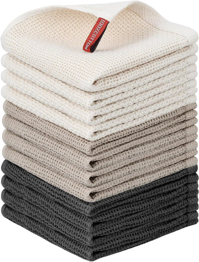12 Pzas Paños Cocina 100% Algodón 12x12pulg