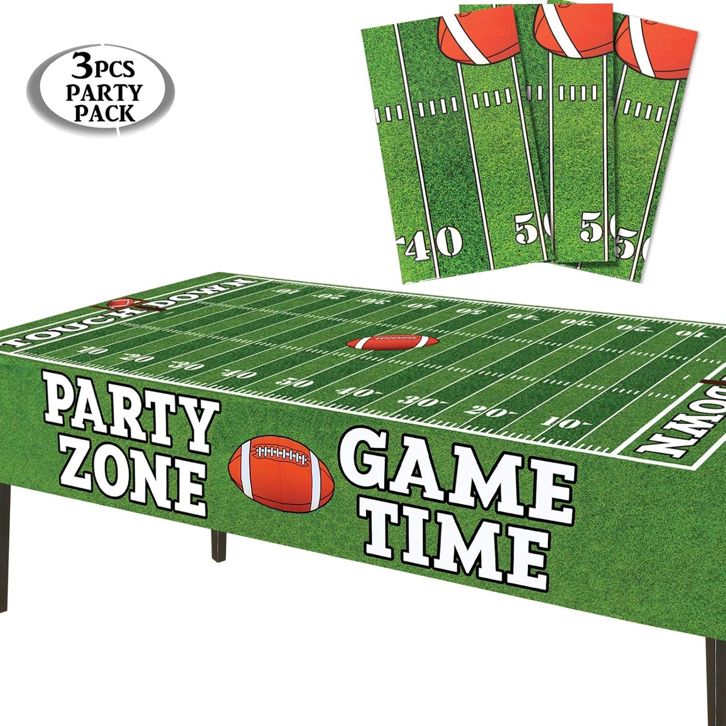 Mantel fútbol plástico 3 Pzas 54x72pulg rectangular