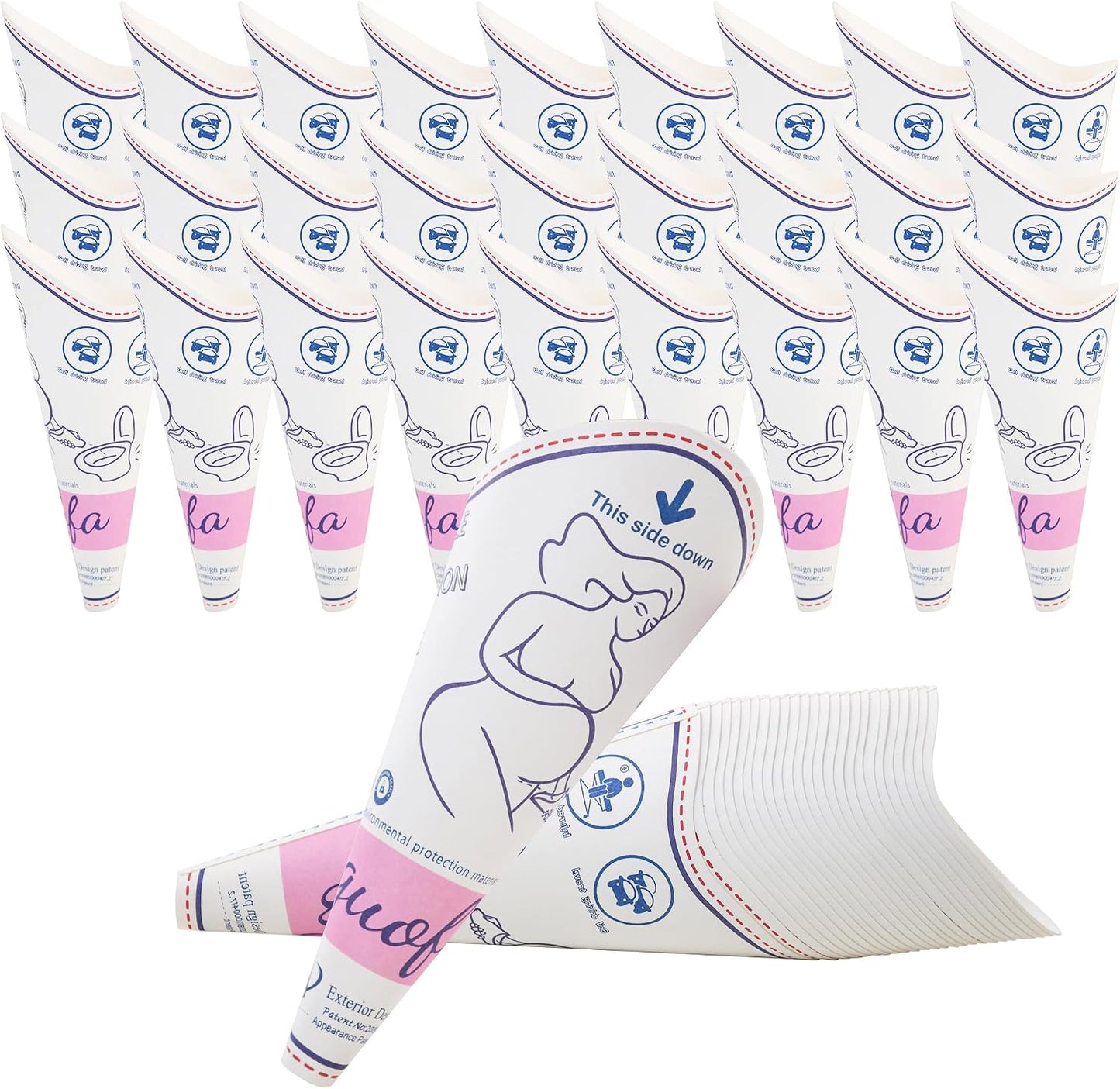 Bacinica portátil para mujer de papel resistente