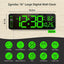 Reloj pared digital 16pulg control remoto temperatura fecha