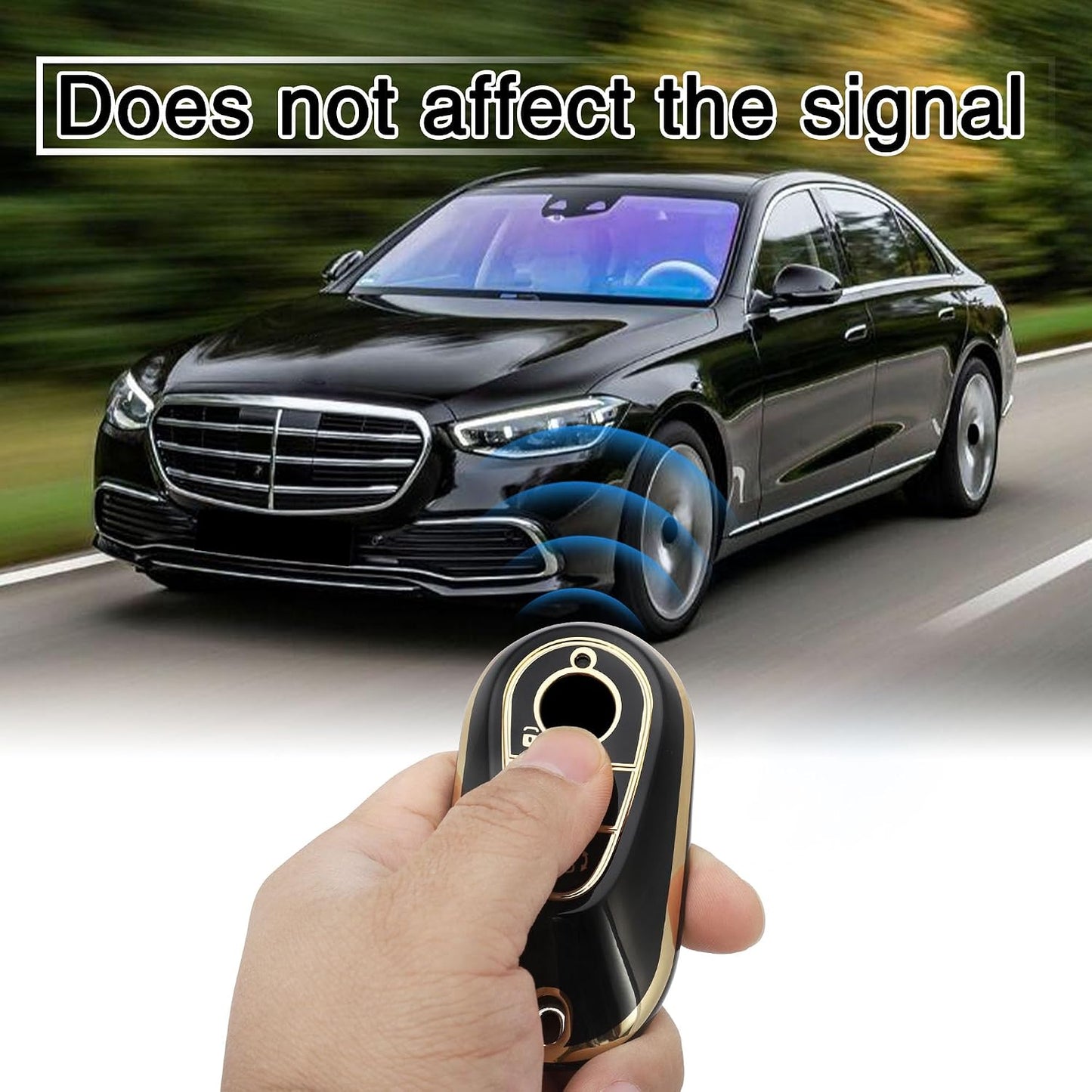 Funda llavero Mercedes TPU 2022-25 Clase S GLC EQS negro