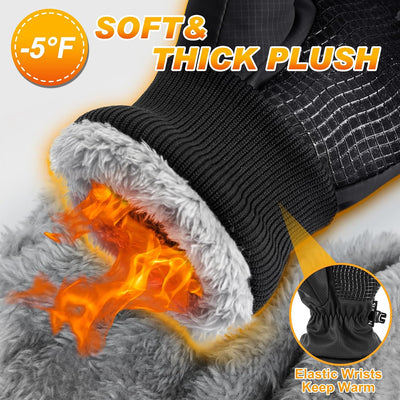 Guantes invierno niños antideslizantes felpa gruesa