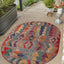 Alfombra área oval tamarindo 2'2"x3'1" multi/borgoña