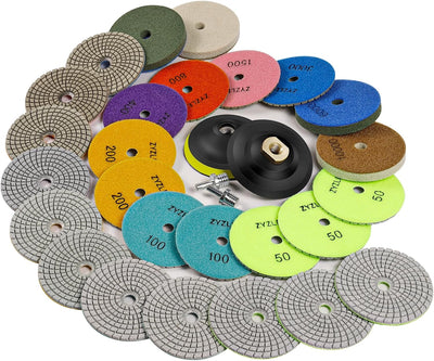 Kit 17 Almohadillas Pulido Diamante 4pulg Granito Hormigón