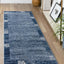 Alfombra corredor 2x6' inspirada contemporánea azul marino