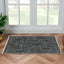 Alfombra lavable geométrica pantera negro/blanco 2x3ft