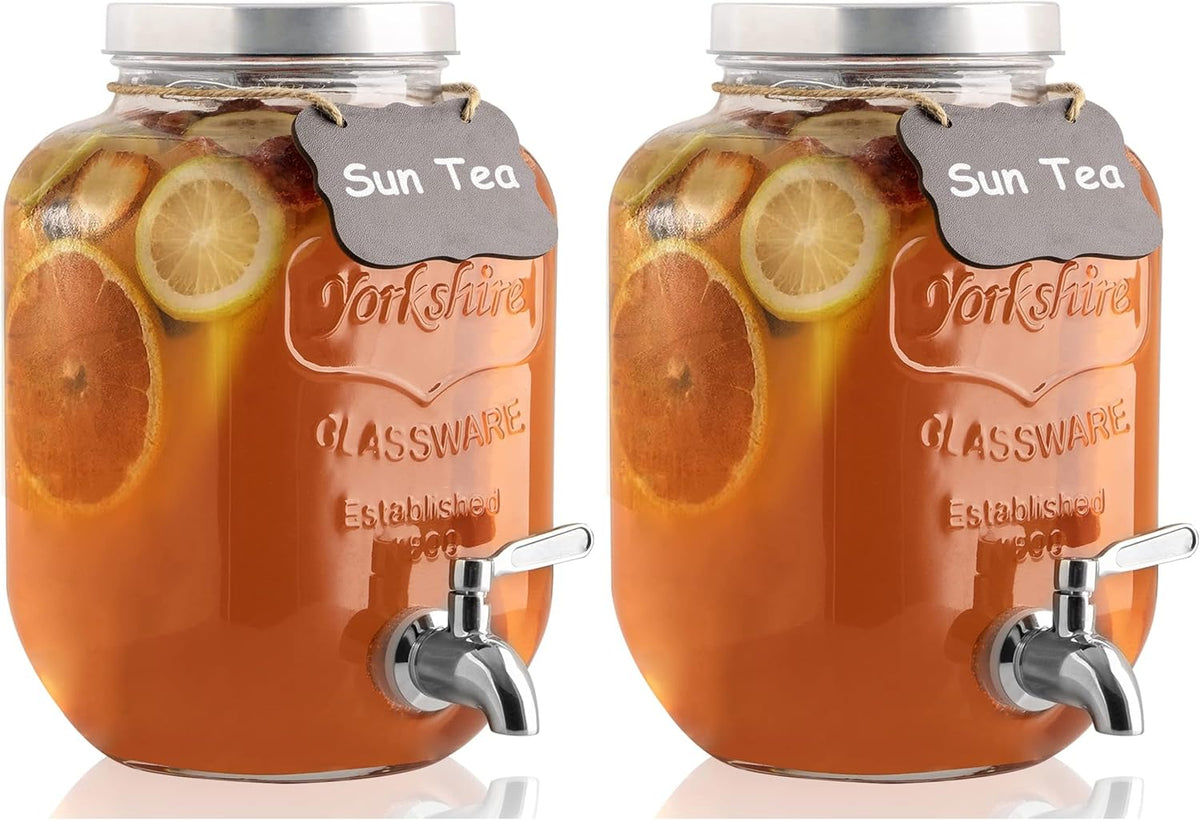 Dispensador bebidas 1gal acero inox 18/8 hermético set 2