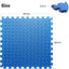 Alfombrilla EVA entrelazada gimnasio 24x24pulg azul