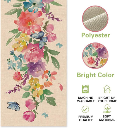Mesa decoración flores acuarela mariposas interiores