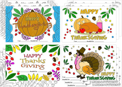 Manteles individuales para colorear 11x17pulg otoño niños