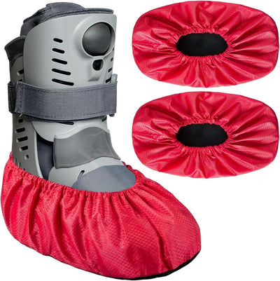 2 Fundas Botas Aire Protección Tobillo Impermeable Rojo Mediano