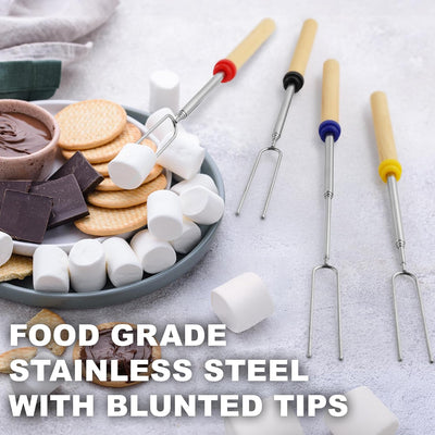 7 Palitos Asar Hogueras Brochetas Smore Tenedores
