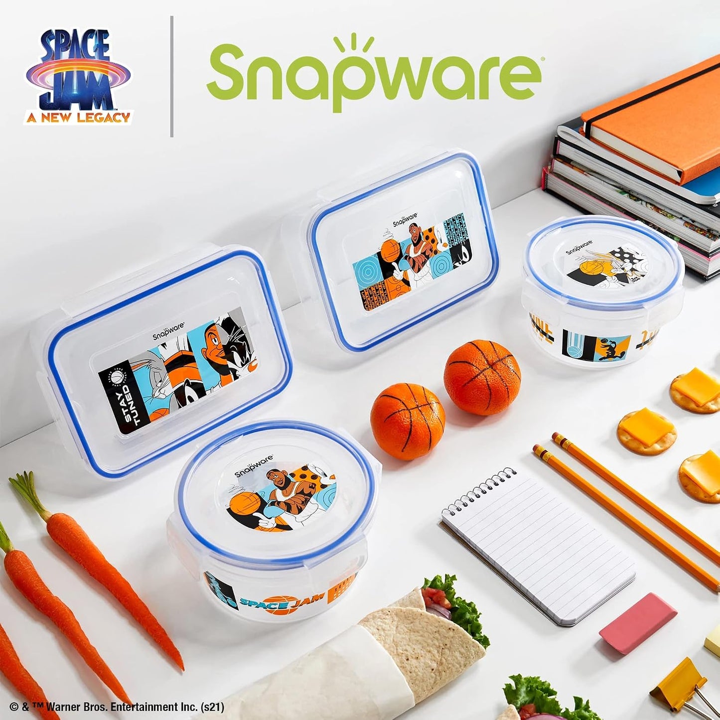 Set 8 Recipientes Plástico 4.6 y 3 Tazas Tapa Sin BPA