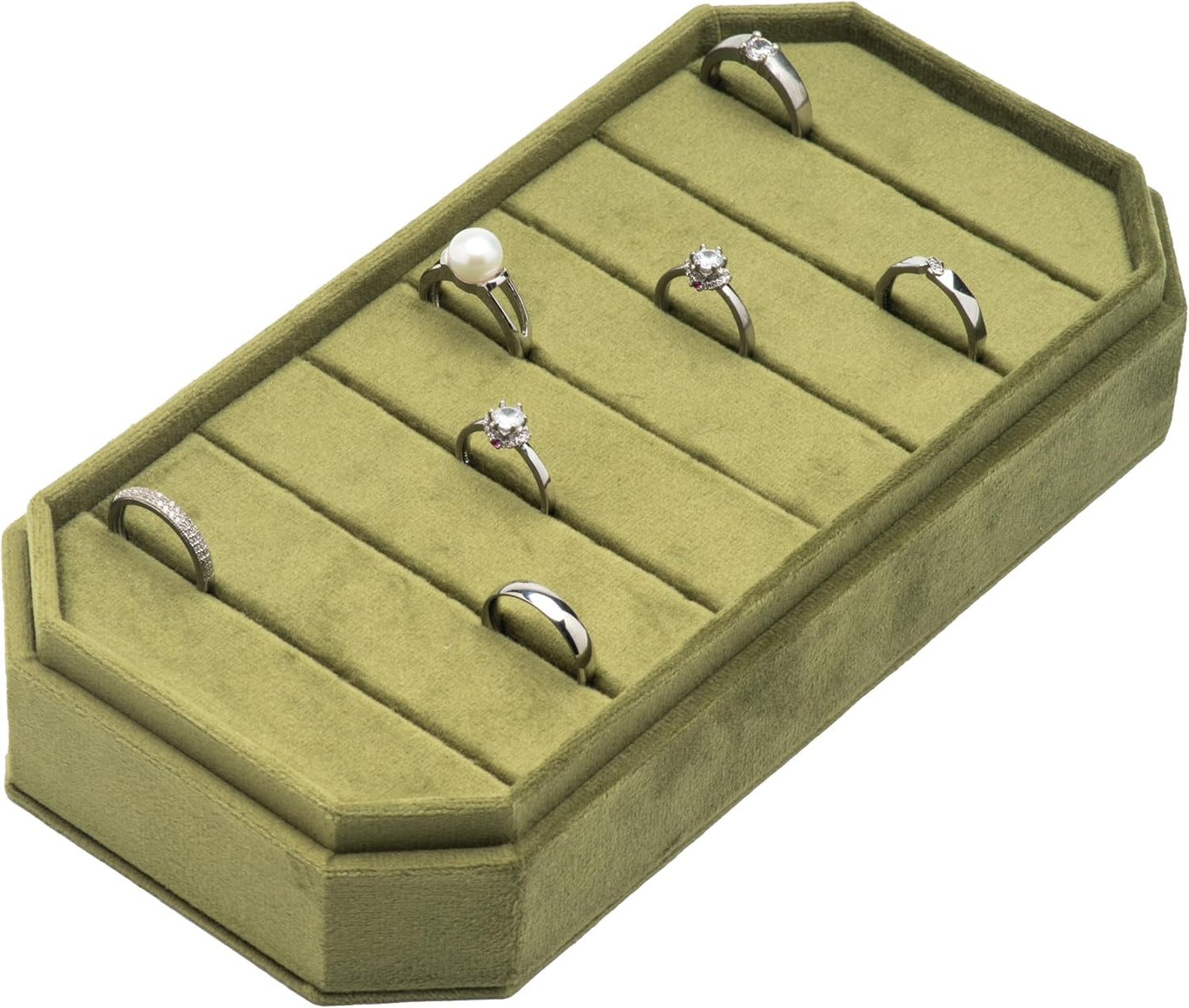 Caja organizadora anillos terciopelo para joyas