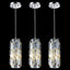 Luces colgantes isla cocina cromadas ajustables set 3