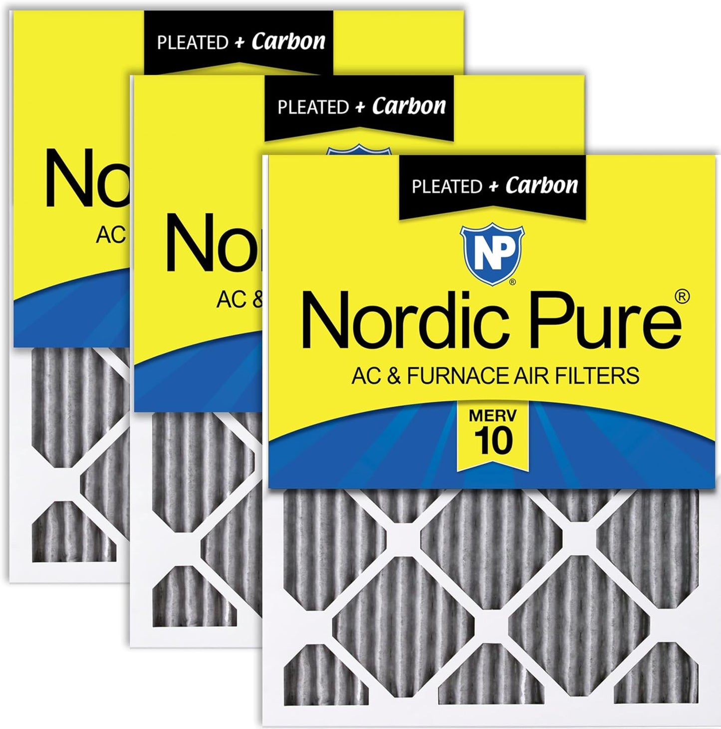 Filtros aire horno MERV 10 plisados carbono 3 Pzas