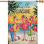 Banderas tropicales arpillera doble cara 28x40"