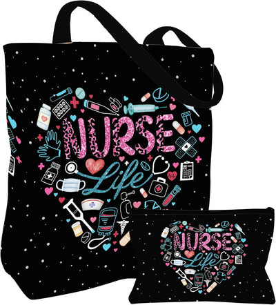 Bolso tote canvas reutiliz. para mujer regalo navidad
