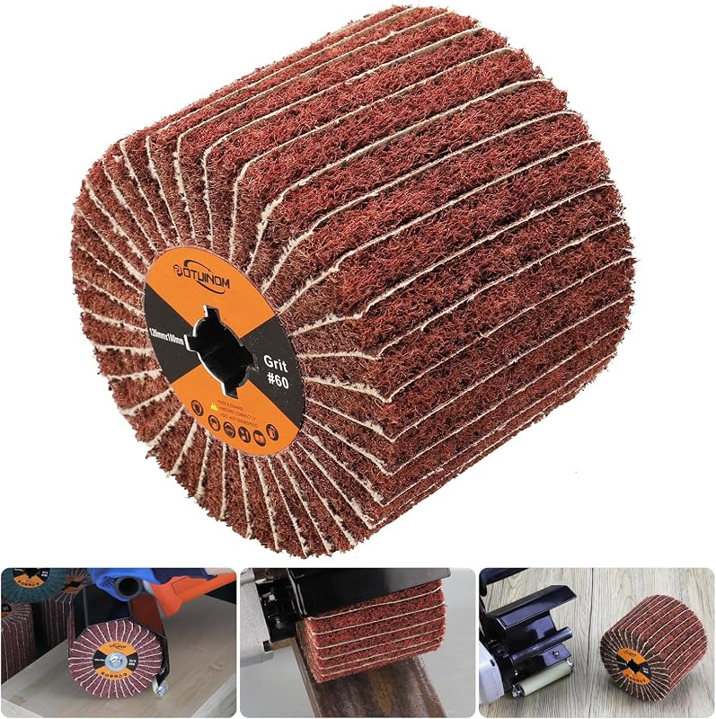 Rueda pulido abrasiva 60 grano 120x100mm para metal y madera