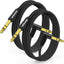 2 Cables TRS 1/4pulg 3.3ft para Guitarra Bajo Teclado