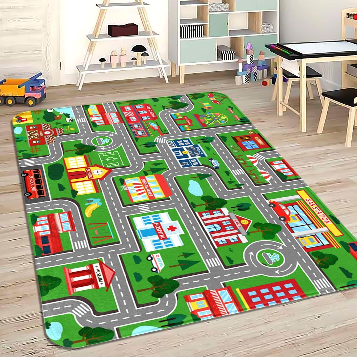Tapete educativo para niños 5x7ft dormitorio aula