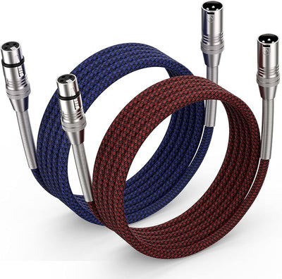 Cable XLR 15ft 2unid nailon trenzado macho hembra 3pines