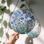 Colgante Vidrio 20.32cm Vitral Flores No Me Olvides