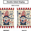 Bandera patriótica gnomo 12x18pulg doble cara 4 de julio