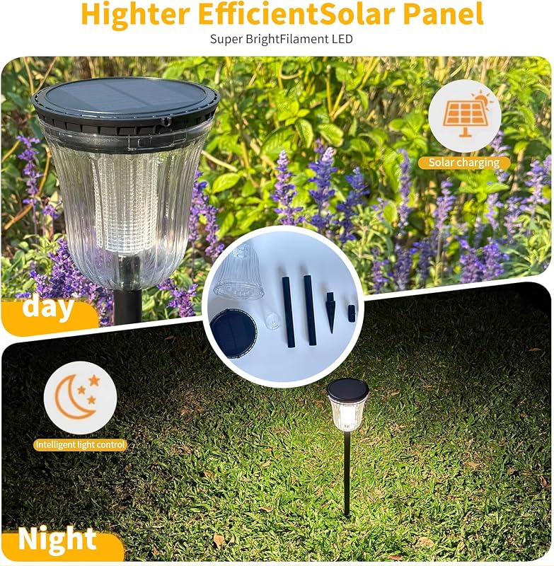 Luz solar camino 4en1 blanco frío cálido ip65 autoencendido