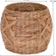 Cesta redonda para suelo diseño X color marrón