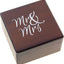 Caja madera soporte anillos boda elegante caoba magnética