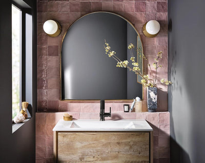 Grifo baño S6910BL negro mate un solo mango flujo laminar