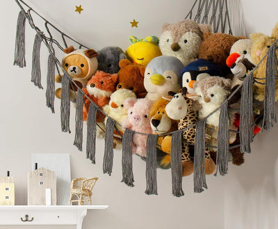 Red hamaca peluche con luz LED y almacenamiento