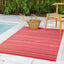 Tapete plástico reciclado impermeable 4x6ft a rayas