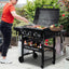 Plancha gas 3 quemadores capucha 39000 BTU 492pulg2 negro