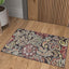 Alfombra rectangular rústica 2x3ft marrón respaldo yute