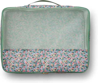 Set 3 cubos empaque rosa con bolsa lavandería viaje