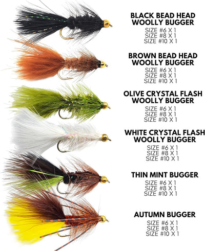 Moscas para pesca trucha Woolly Bugger Surtido