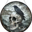 Atrapasol calavera cuervo cristal emplomado metal