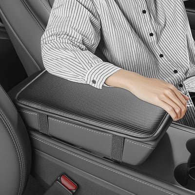 Fundas reposabrazos auto fibra carbono antideslizante